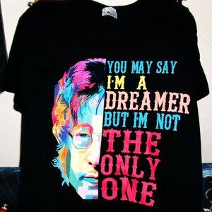 john lennon you may say i'm a dreamer MINT vintage M tee - beatles imagine peace